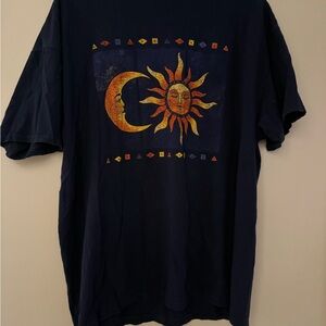 Men's Navy Sun & Moon Graphic T-Shirt